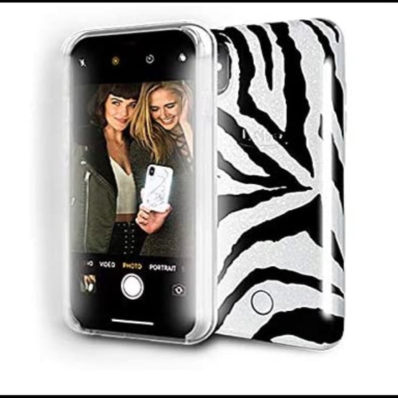 LuMee IPhone XS Max Zebra Glitter Case🦓🖤🤍 - Picture 6 of 8